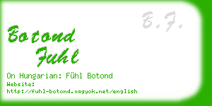 botond fuhl business card